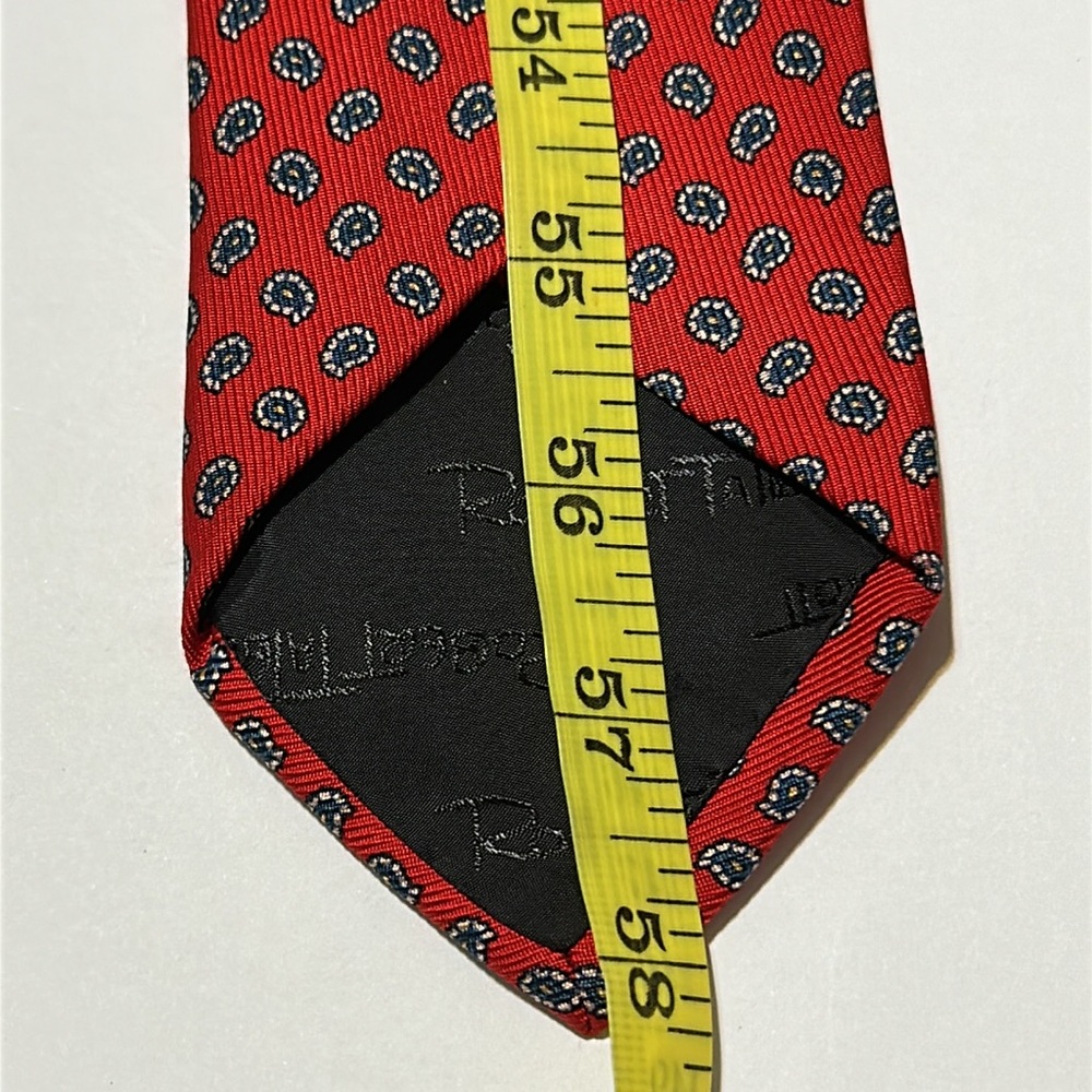 Robert Talbott Red Silk Geometric Tie - image 7